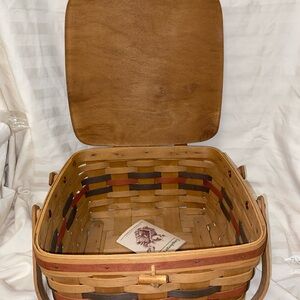 Longaberger Handcrafted Wooden Picnic Basket